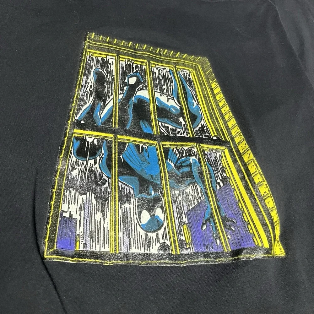 Spiderman Shirt Size Medium Black Vintage 90s 1991 Marvel Comics Superhero Dark